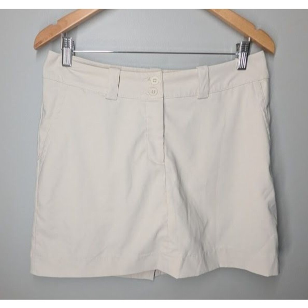 Nike Golf Tour Performance DRI-Fit Skort Light Beige 2 Button Waist Womens 6